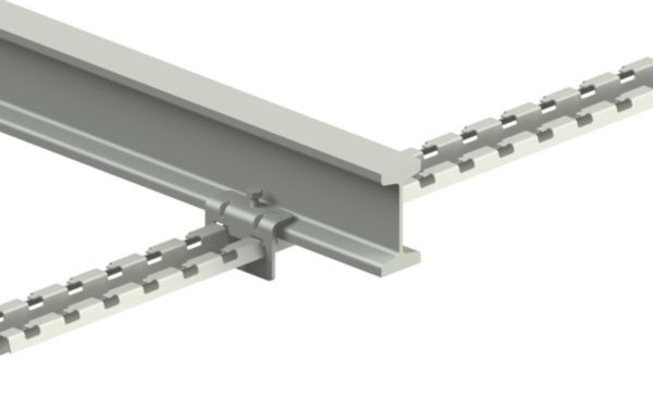 Crapaud CLMFAS - pour fixation de rail RCSN sur IPN et IPE 80 à 200 - charge 18daN - finition Inox 316L