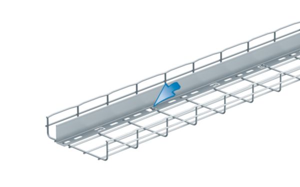 Cornière de séparation sans vis COT50 chemins de câbles fils Cablofil CF30, CF54, CF105 - finition Inox 316L