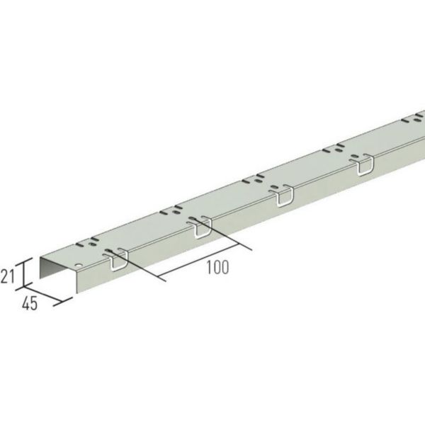 Couvercle CP pour chemins de câbles Télex-rail fil TXF35 - finition GS