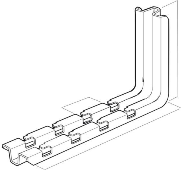 Console sans vis CSN 200 chemins de câbles fils Cablofil et ZF31 - fixation murale et plafond charges légères à moyennes - GS