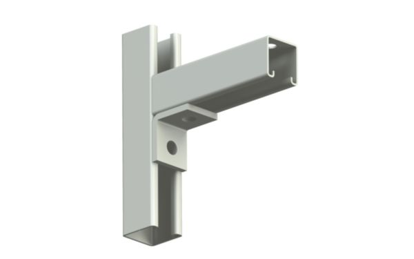 Équerre avec 2 perforations EQ2T - pour liaison entre pièces de la gamme 41 en fixation plafond - finition Inox 316L