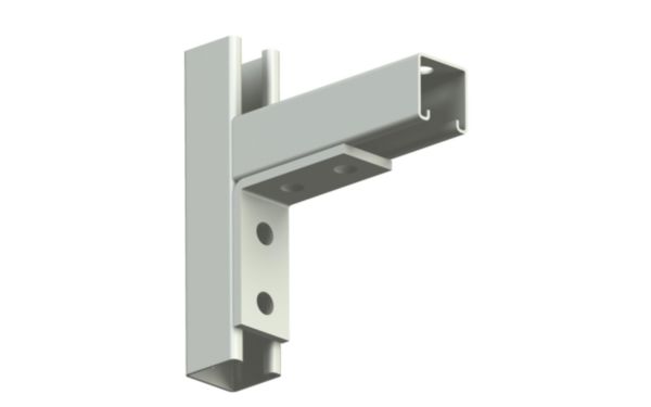 Équerre avec 4 perforations EQ4T - pour liaison entre pièces de la gamme 41 en fixation plafond - finition Inox 316L