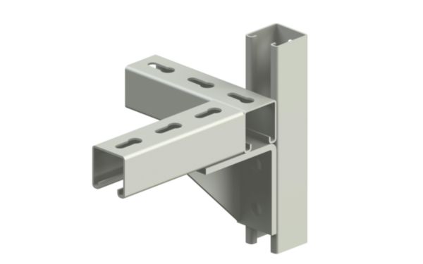 Équerre renforcée avec 4 perforations EQR4T - pour liaison entre pièces de la gamme 41 en fixation plafond - finition GC - Page 18