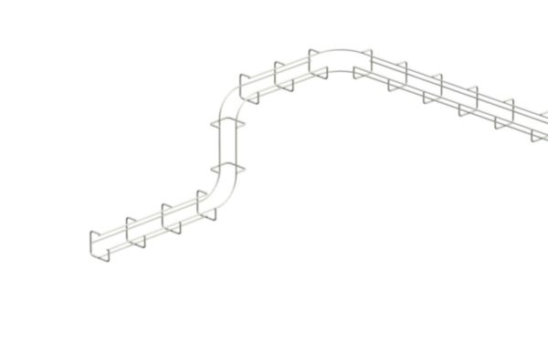 Chemin de câbles fils Cablofil avec bord droit G-mini - hauteur 50mm, largeur 50mm, longueur 3m - finition EZ