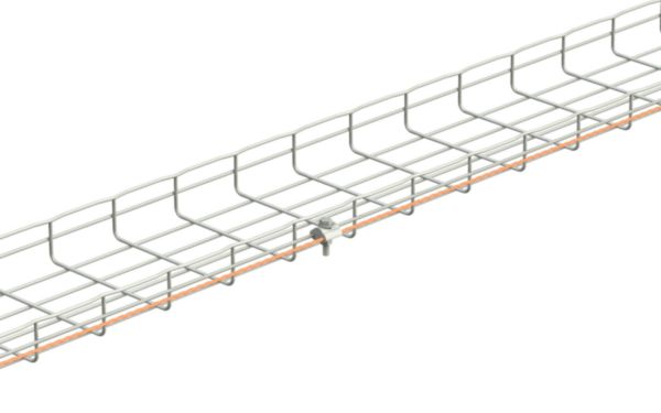 Connecteur équipotentiel GRIFEQUIP pour chemins de câbles fils Cablofil CF30 , CF54 et CF105 finitions GS et GC - finition Aluminium