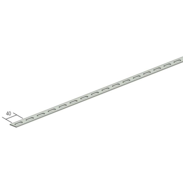 Profil perforé plat PL - section 24x1,75mm, perforation 7x25mm et longueur 3m - finition GS