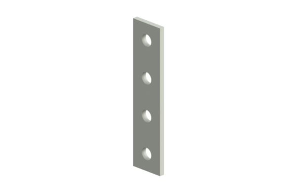 Platine avec 4 perforations PL4T - pour liaison entre pièces de la gamme 41 en fixation plafond - finition GC