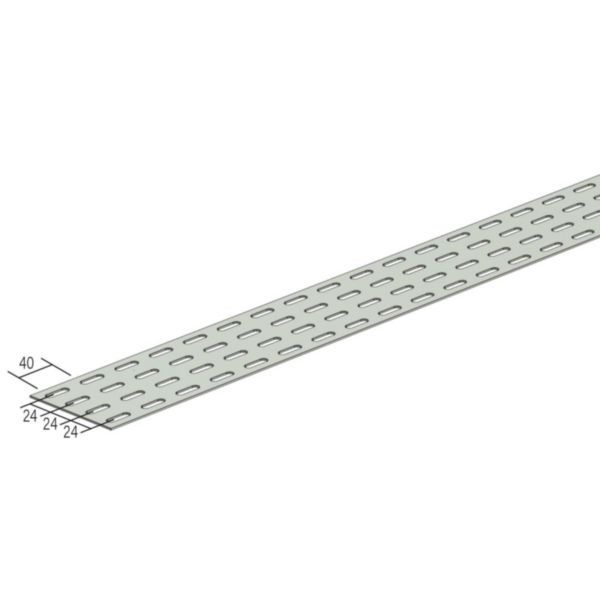 Profil perforé plat PL - section 96x1,75mm, perforation 7x25mm et longueur 3m - finition GS