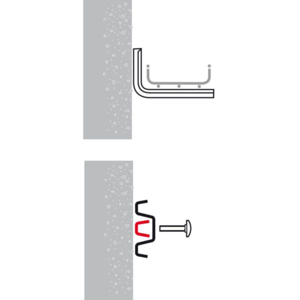 Console CS 100 chemins de câbles fils Cablofil, ZF31 et tôle P31 - fixation murale et plafond charges légères à moyennes - finition GS