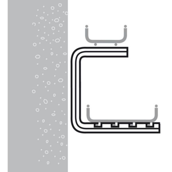 Console sans vis CSNC 100 chem. de câb. fils Cablofil et ZF31- fix. murale et plaf. balancelle charges légères à moyennes - Inox 316L