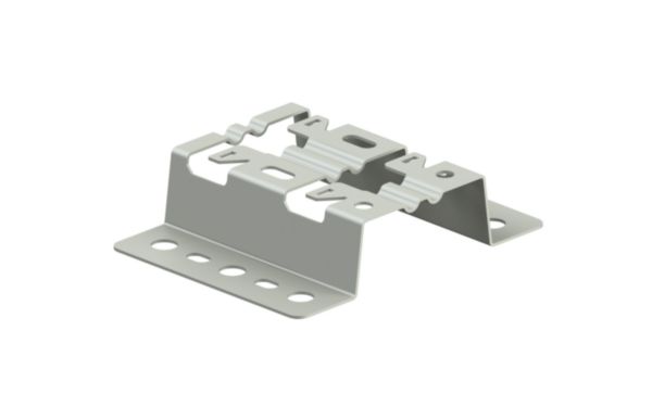 Rehausse sans vis R25 chemins de câbles fils Cablofil, ZF31 - fix. murale sur chant ou remontée verticale, pose au sol - Zinc Magnesium