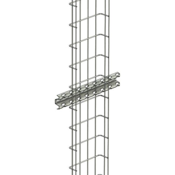 Rail sans vis RCSN 500 chemins de câbles fils Cablofil et ZF31- fixation murale chant ou remontée vert., fixation plafond et au sol- GS