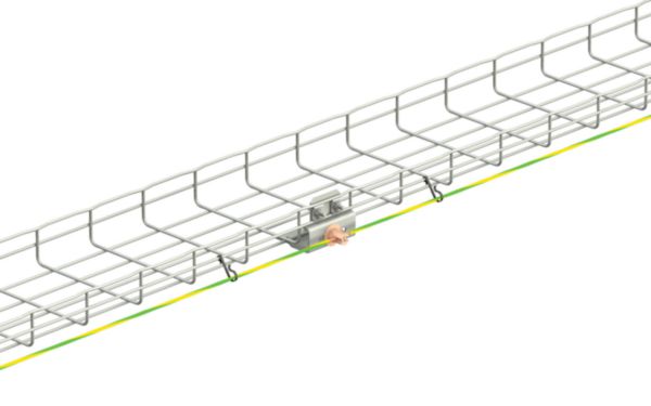 Borne laiton pour conducteur de protection BLT diam.50mm² et long.26mm pour CDC tôle P31 TB , TP et HBM - finition Cuivre