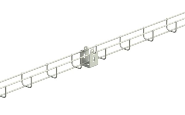 Berceau sans vis UC35 chemins de câbles Télex-rail fil TXF35 - fixation sur console ou applique murale - Inox 316L