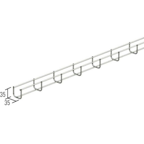Couvercle CP pour chemins de câbles Télex-rail fil TXF35 - finition Inox 316L