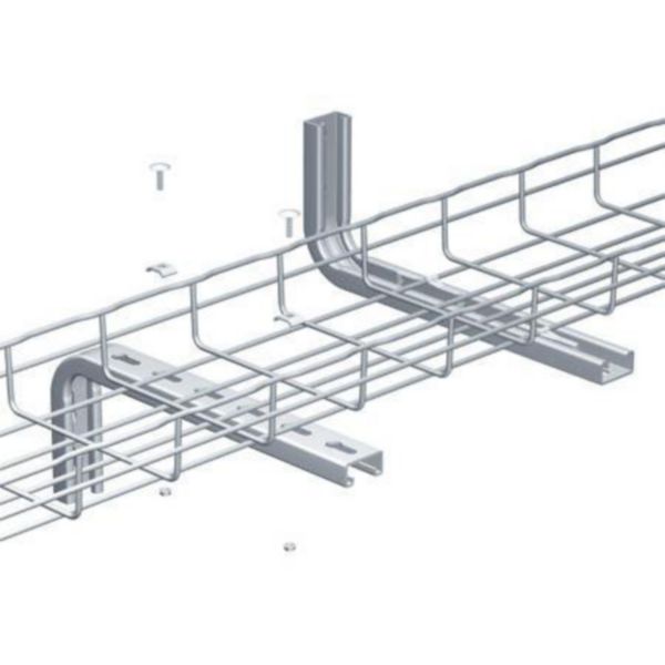 Console cintrée CC21S 300 chemins de câbles fils Cablofil, ZF31 et tôle P31- fixation murale et plafond charges lourdes - GS