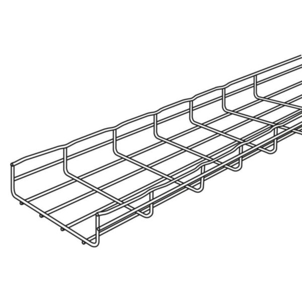 Chemin de câbles fils Cablofil avec bord sécurité CF54 standard - haut. 54mm, larg. 600mm, long. 3m - finition GC