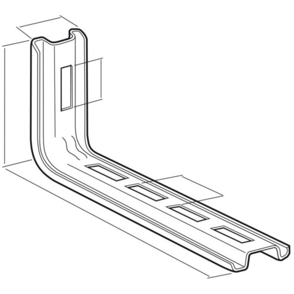 Console CS 100 chemins de câbles fils Cablofil, ZF31 et tôle P31 - fixation murale et plafond charges légères à moyennes - finition GS