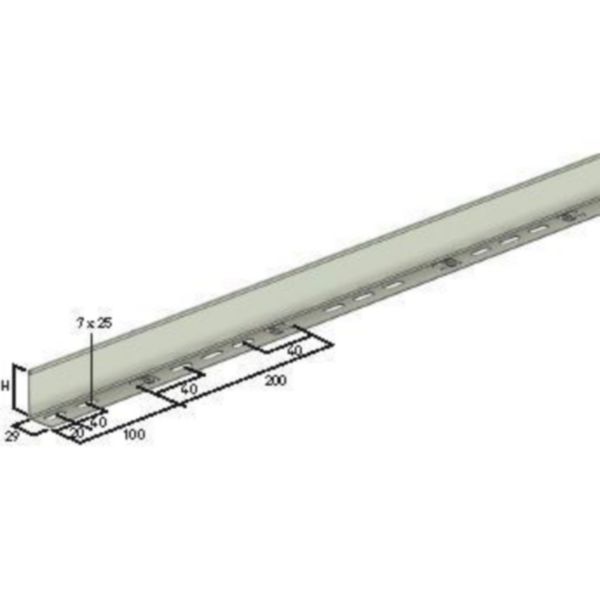 Cornière de séparation sans vis COT30 chemins de câbles fils Cablofil CF30, CF54, CF105 - finition Inox 316L