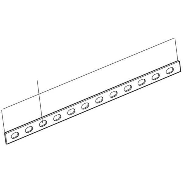 Éclisse droite ED275 pour chemins de câbles fils Cablofil CF54 à CF150 et HDF105 - finition Inox 304L