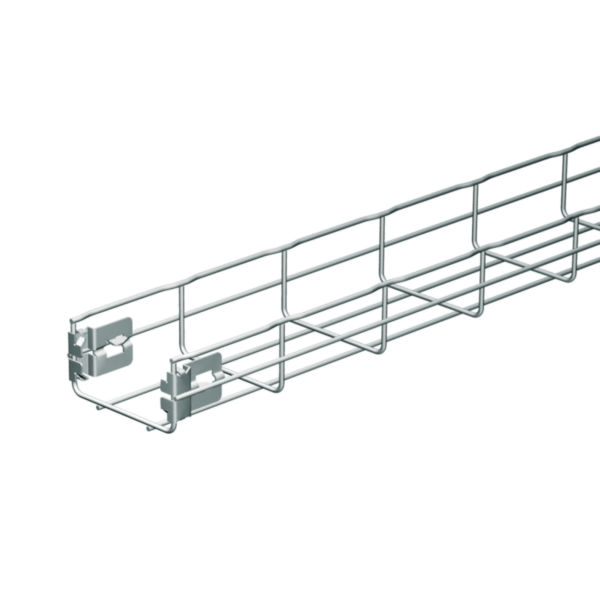 Chemin de câbles fils Pré-éclissé Cablofil avec bord sécurité FCF Fasclic - haut. 54mm, larg. 150mm, long. 3m - Inox 304L