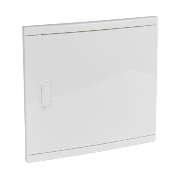 Coffret encastré 1 rangée 12+2 modules avec porte plastique blanche