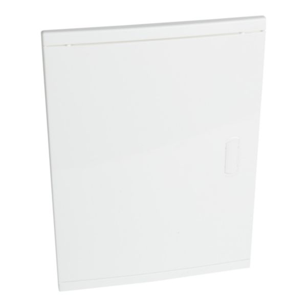 Coffret encastré 2 rangées 12+2 modules avec porte plastique blanche