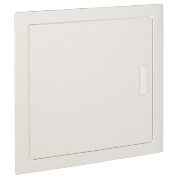 Coffret encastré 1 rangée 12+2 modules avec porte métal blanche