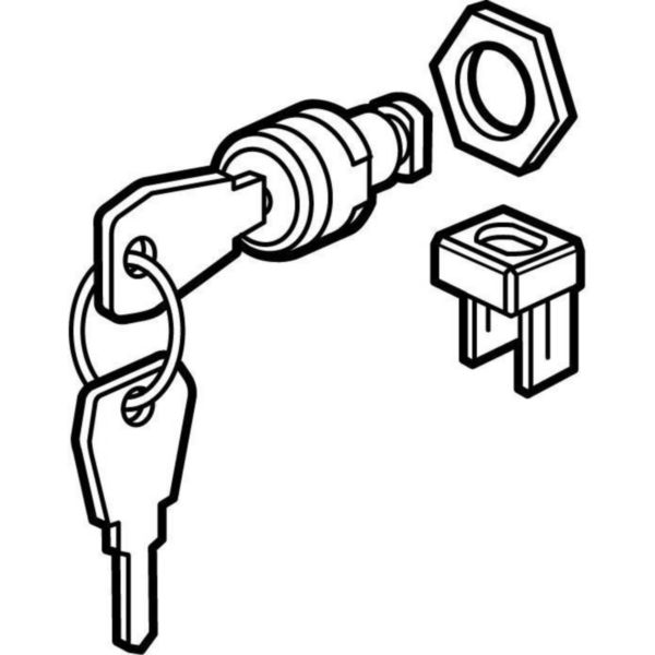 Serrure à clé n° 850 pour coffret modulaire encastré