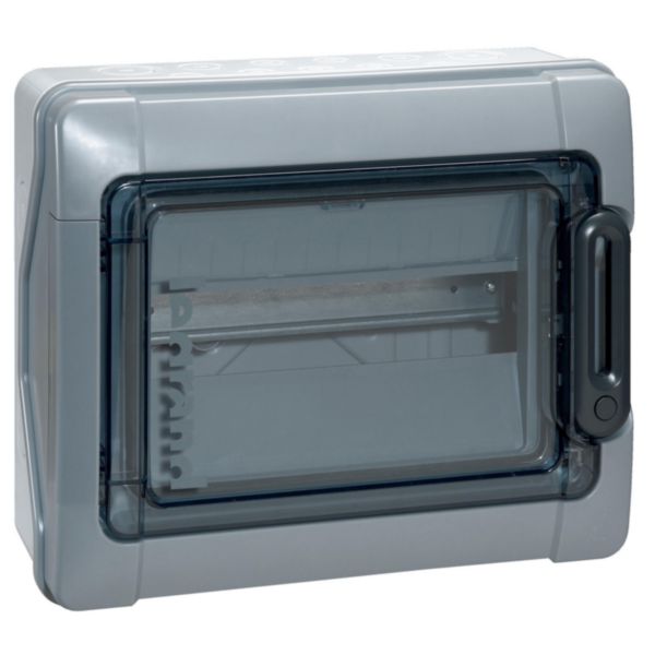 Coffret étanche Plexo³ 18 modules avec embouts à perforation directe prémontés IP65 IK09 - Gris