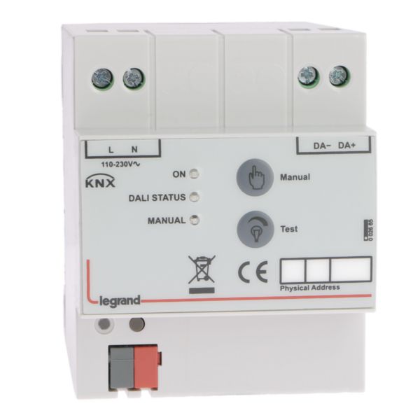 Contrôleur modulaire KNX pour variation groupe DALI - 1 sortie 64 ballasts - 4 modules