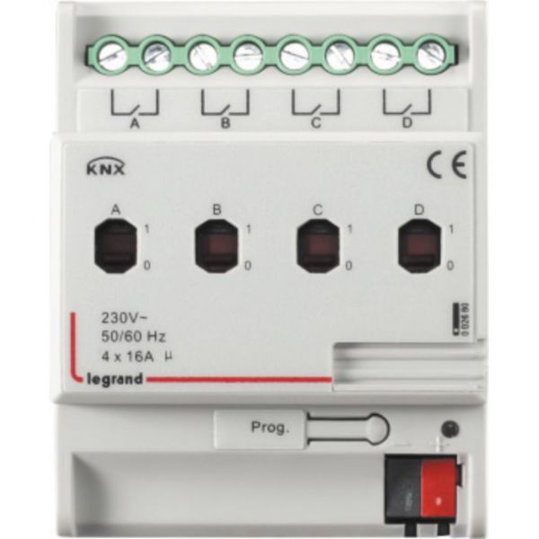 Contrôleur modulaire BUS KNX 4 modules avec fonction ON OFF et 4 sorties 16A - 4 modules