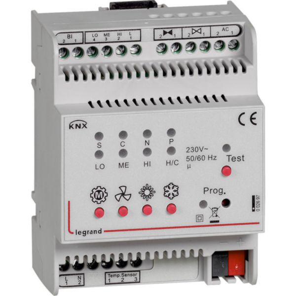 Contrôleur modulaire de ventilo-convecteur BUS KNX 4 modules version On et Off - 4 modules