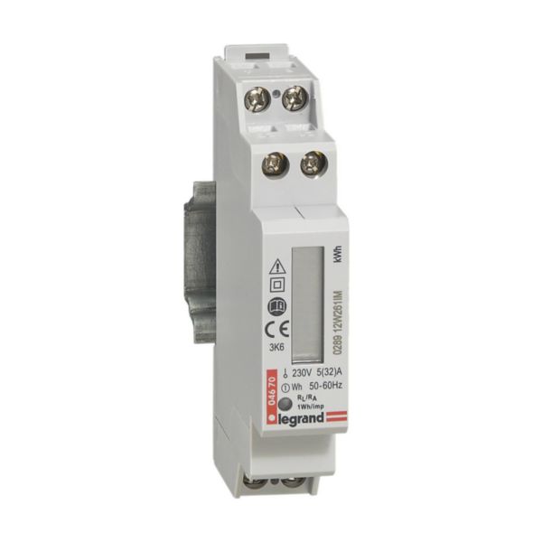 Compteur modulaire monophasé EMDX³ non MID raccordement direct 32A - 1 module - avec sortie à impulsions