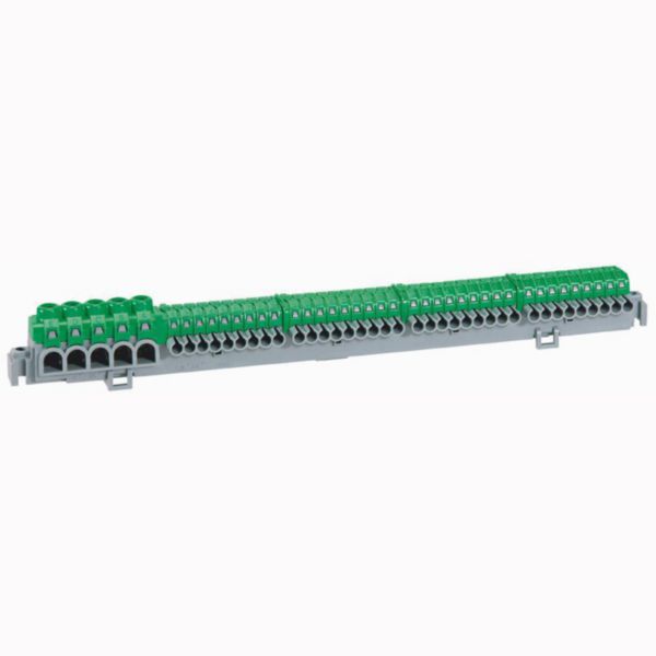 Bornier de répartition IP2X à connexion automatique pour coffret Plexo³ 12 modules et coffret encastré - longueur 276mm