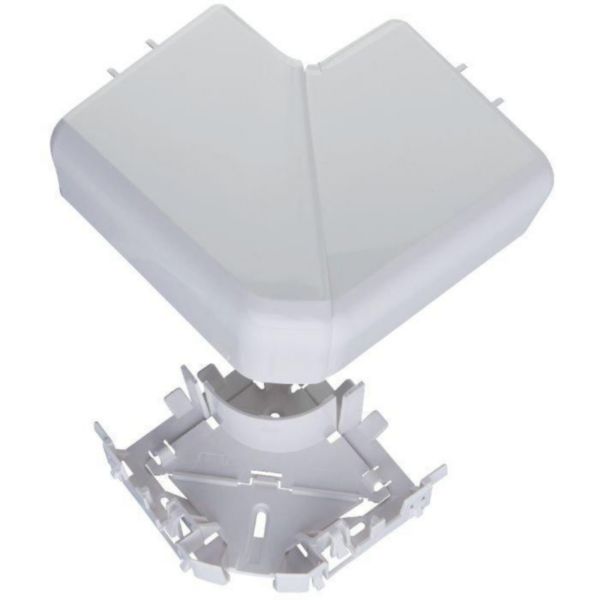 Angle plat 90° pour goulottes DLP monobloc 65x195mm - blanc