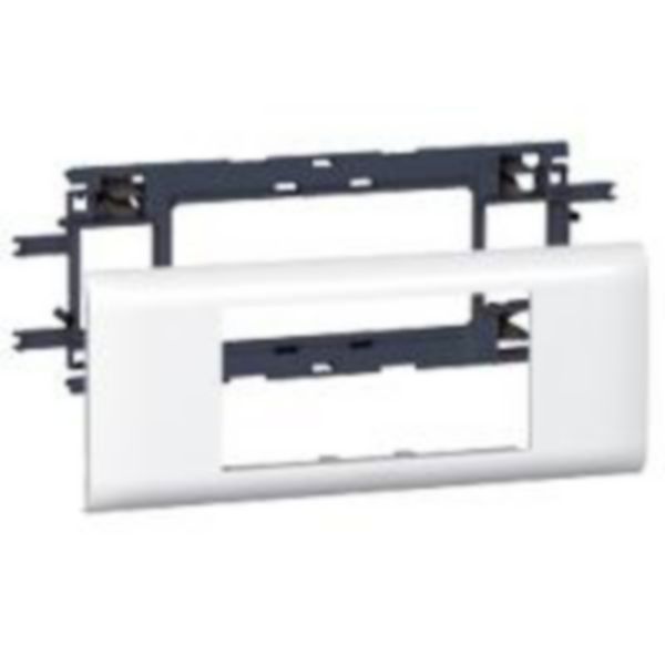 Support Mosaic 4 modules pour goulotte DLP monobloc avec couvercle 65mm