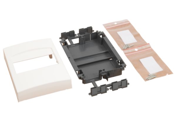 Support 6 modules pour appareils modulaires pour goulottes DLP monobloc avec couvercle 130mm