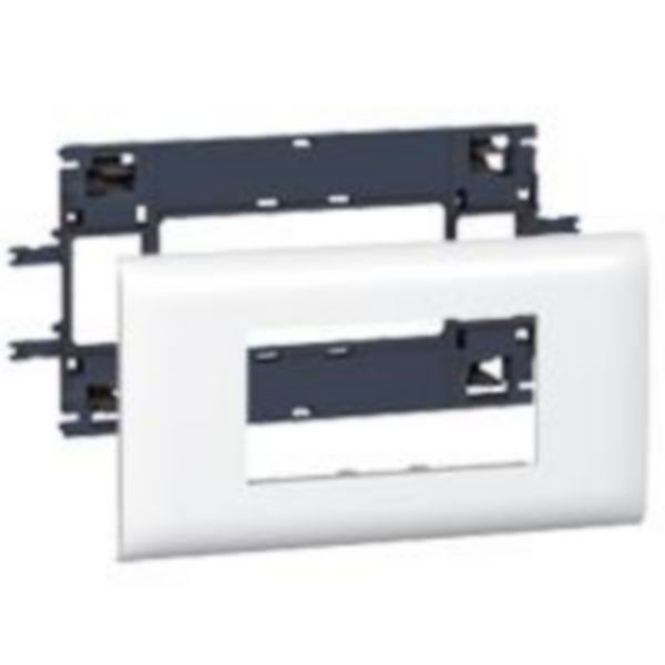 Support Mosaic 4 modules pour goulotte DLP monobloc avec couvercle 85mm