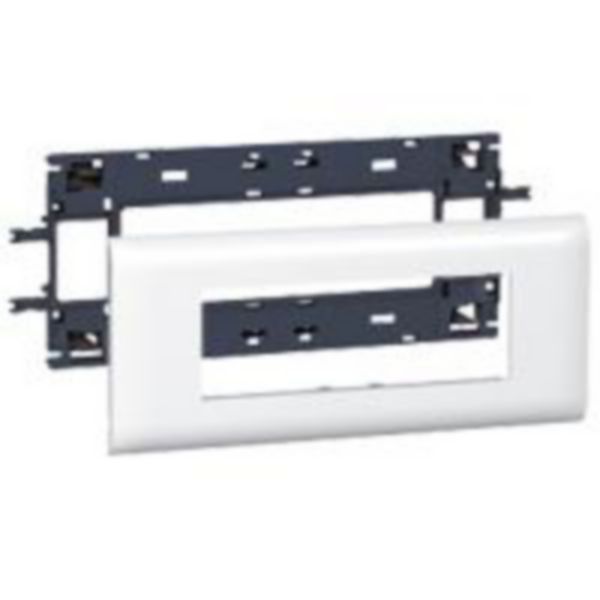 Support Mosaic 6 modules pour goulotte DLP monobloc avec couvercle 85mm