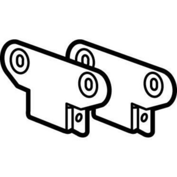 Kit de 4 équerres pour armoire XL³4000 pour réalisation double châssis partiel