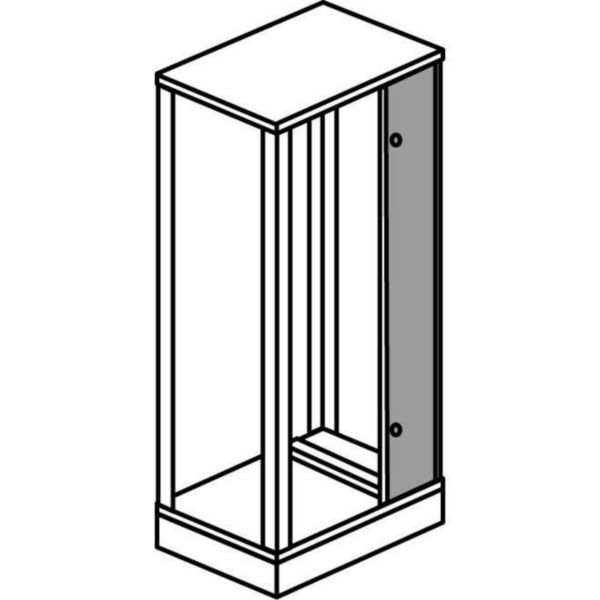 Façade à charnière et serrure pour gaine à câbles interne XL³4000 - hauteur extérieure 2000mm