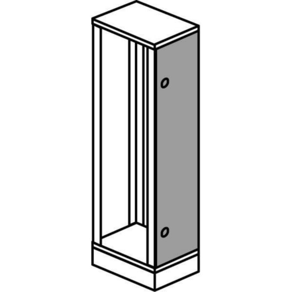 Façade à charnière et serrure pour gaine à câbles externe XL³4000 - hauteur extérieure 2000mm