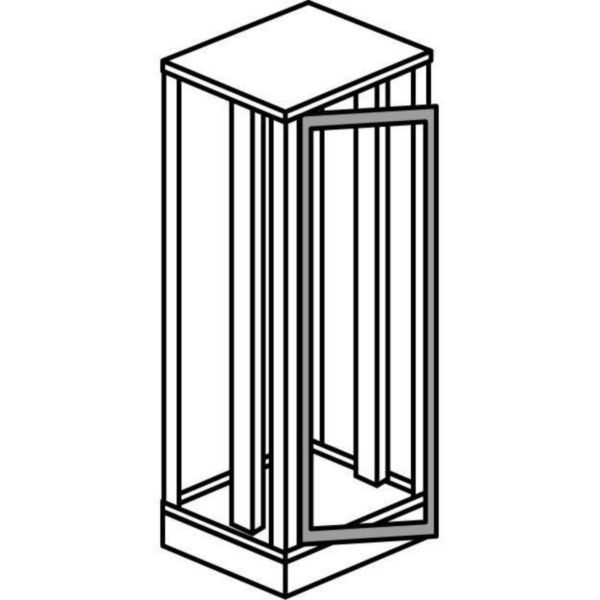 Cadre support plastron pivotant pour armoire XL³4000 largeur 975mm avec gaine à câbles - hauteur extérieure 2000mm