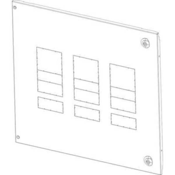 Plastron métal pour 1 à 2 DPX³630 extractible avec différentiel en position verticale dans XL³4000