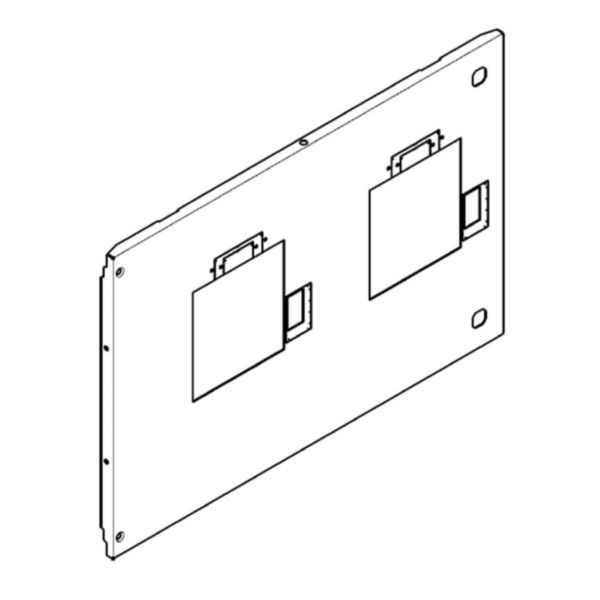 Plastron métal pour inverseurs de sources à vis 2 DPX³630 débrochables verticales et commande motorisée XL³4000