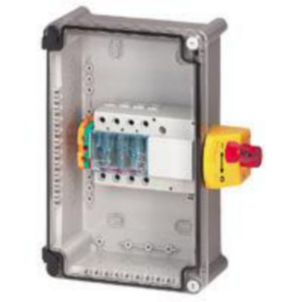 Coffret de proximité 100A IK07 4P avec interrupteur-sectionneur Vistop et bornier de terre viking 3