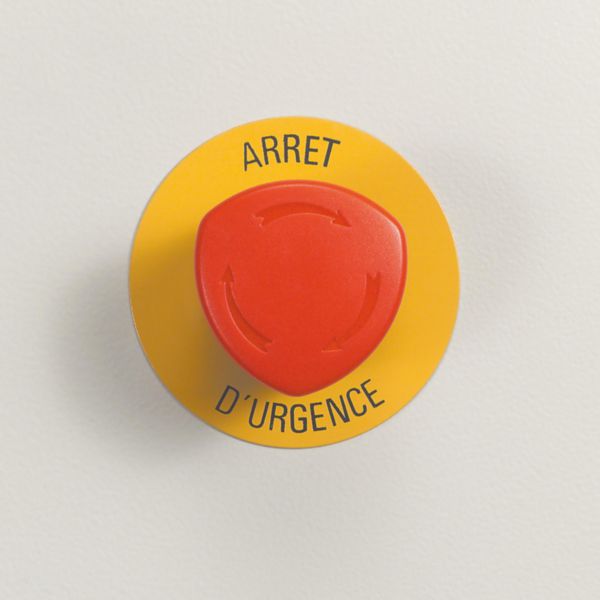 Coup de poing Ø40 pousser-tourner arrêt d'urgence IP69 Osmoz composable - rouge