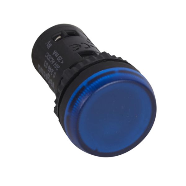 Voyant monobloc avec LED intégrée IP69 Osmoz complet - bleu - 24V~ ou 24V=
