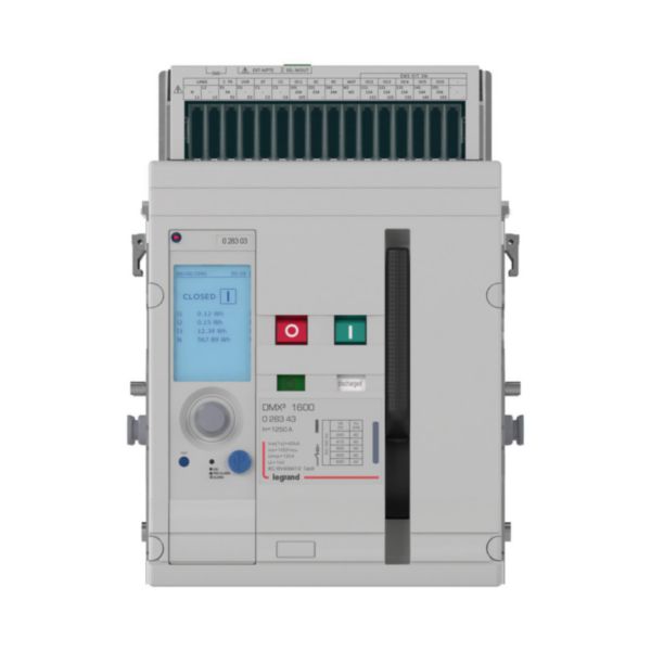 Disjoncteur ouvert version débrochable DMX³1600 3P 1250A pouvoir de coupure 42kA, à équiper d'unité de protection MP2.10 ou MP4.10